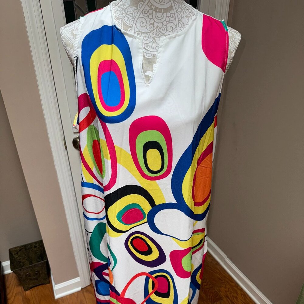 Abstract Print Maxi Dress